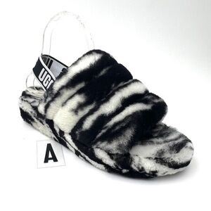 UGG Fluff Yeah Genuine Shearling Slingback Sandal sz 9